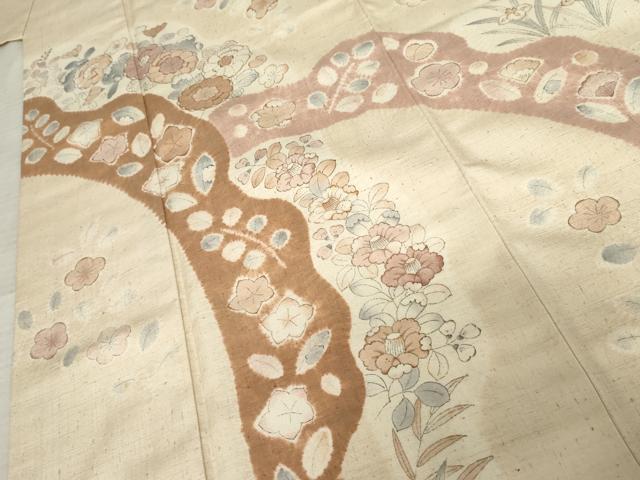 平和屋着物●訪問着 紬地 絞り 辻が花 正絹 逸品 AABE5202cs