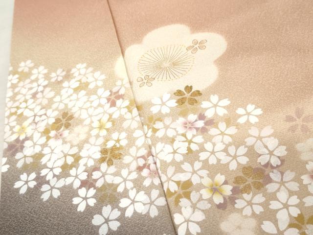 平和屋着物●訪問着 舞花文 暈し染め 金彩 正絹 逸品 AABE5218cs