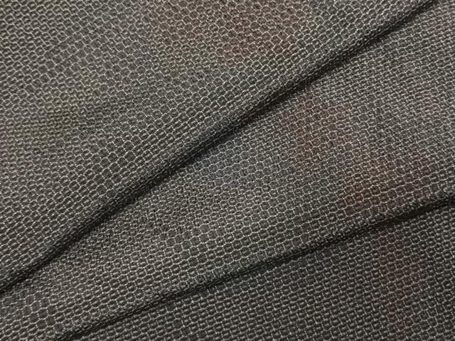 平和屋着物●本塩沢 110亀甲 草花文 正絹 逸品 未使用 AABE5421fy