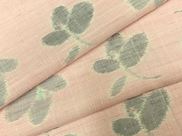 平和屋着物●上質な紬 花尽くし 正絹 逸品 未使用 AABE5499fy
