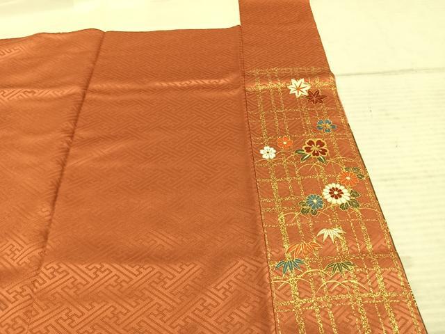 平和屋着物●豪華振袖・長襦袢(無双仕立て)セット 花蝶文 暈し染め 金彩 正絹 逸品 AABE5569fy