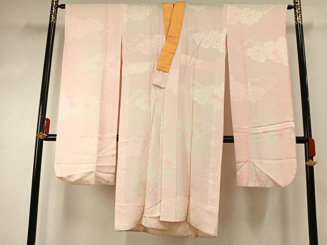平和屋着物●豪華振袖・長襦袢(無双仕立て)セット 花蝶文 暈し染め 金彩 正絹 逸品 AABE5569fy