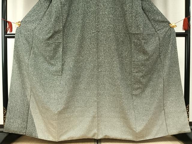 平和屋着物●訪問着 紬地 縞 正絹 逸品 AABE5578fy