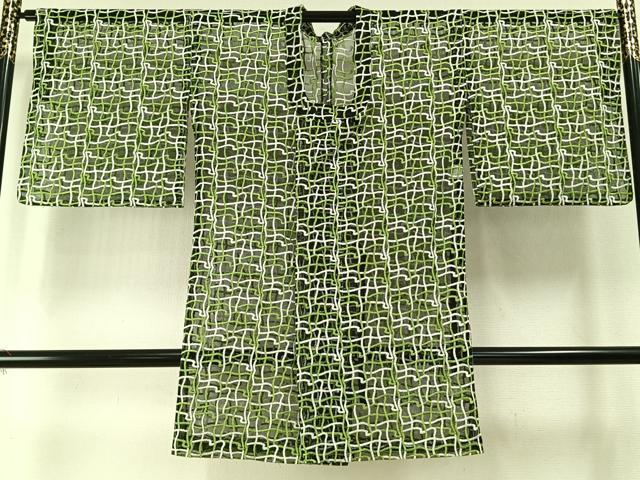 平和屋着物▽道行コート　スリーシーズン　春夏秋　塵除け　刺繍　幾何学文様　ロング丈　AABE5624fy 平和屋着物▽道行コート スリーシーズン 春夏秋 塵除け 刺繍 幾何学