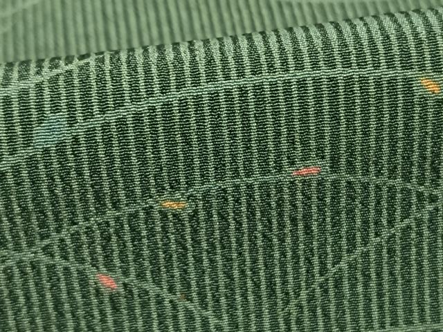 平和屋着物▽小紋 単衣 芝文 洗える着物 未使用 AABE5640fy