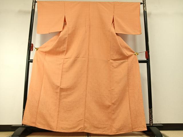 平和屋着物▽上質な紬 単衣 幾何学文様 正絹 逸品 AABE5678fy