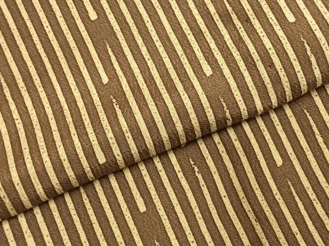 平和屋着物▽上質な小紋 単衣 変わり縞 正絹 逸品 AABE5689fy