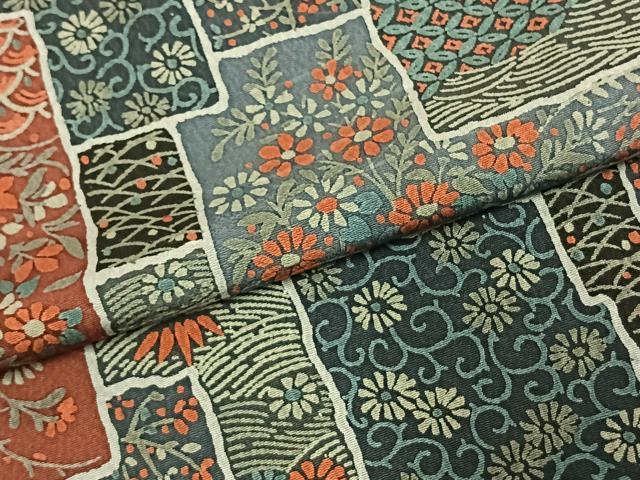 平和屋着物▽上質な小紋 単衣 色紙花文 正絹 逸品 AABE5693fy
