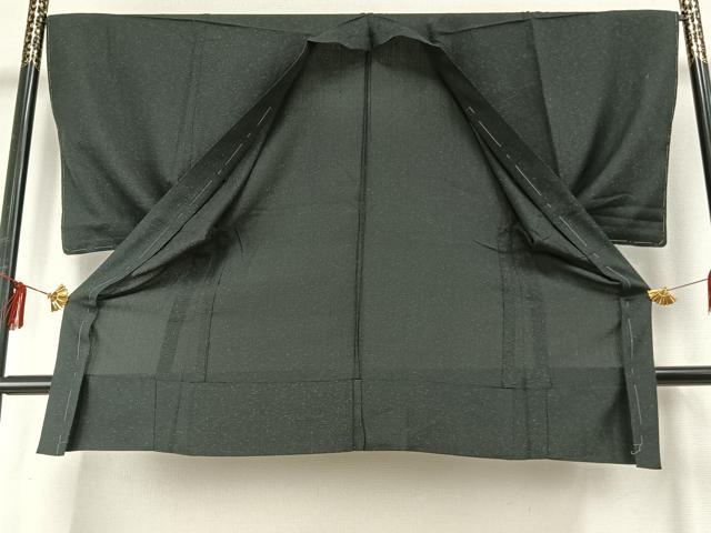 平和屋着物▽男性 長羽織 単衣 スリーシーズン 春夏秋 塵除け 藍墨茶色 正絹 逸品 AABE5719fy