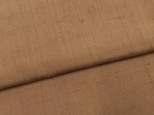 平和屋着物▽上質な紬 単衣 色無地 遠州茶色 正絹 逸品 AABE5738fy