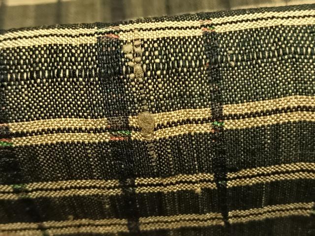 平和屋着物▽上質な紬 単衣 格子 正絹 逸品 AABE5749fy
