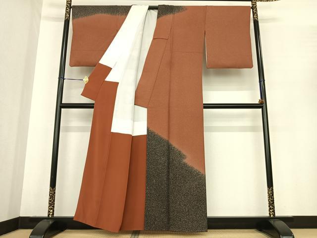 平和屋着物●ファッションデザイナー 花井幸子 訪問着 霞文 暈し染め 正絹 逸品 AABE5824fy