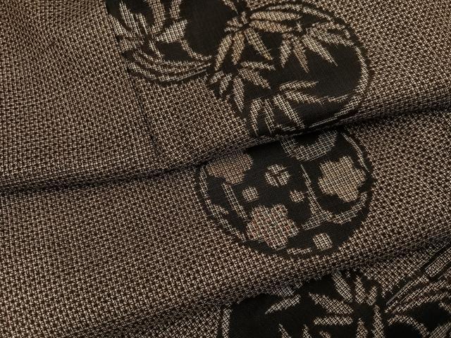 平和屋着物●本場大島紬 割込み絣 梅笹丸文 正絹 逸品 AABE5875ph