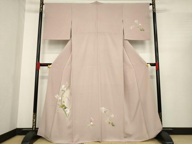 平和屋着物●訪問着 草花文 暈し染め 正絹 逸品 AABE5945ck