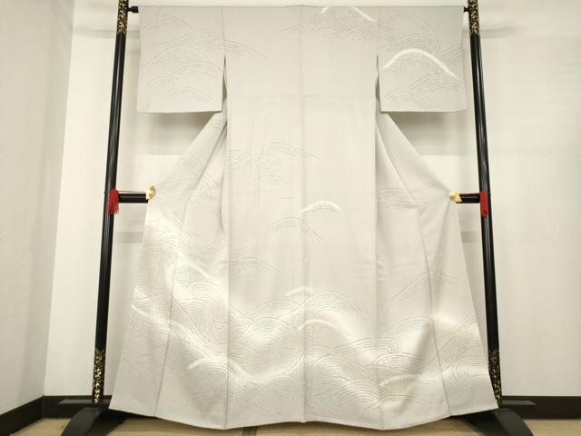 平和屋着物○訪問着 立波文 一珍染 暈し染め 正絹 逸品