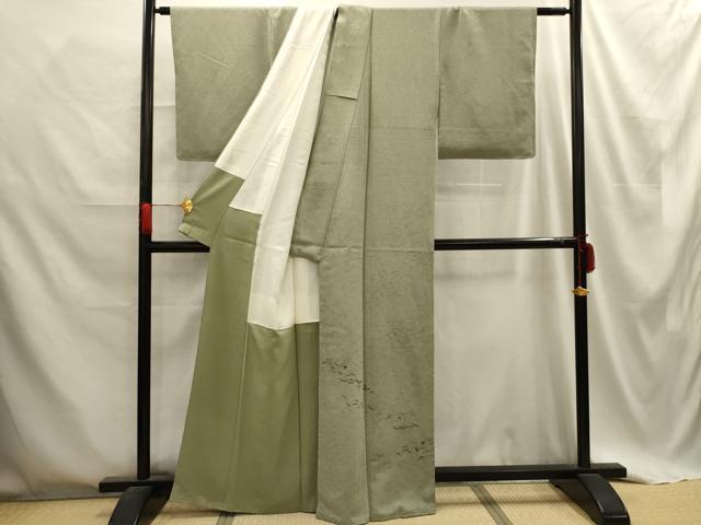 平和屋着物■色留訪問着 総刺繍 吹寄せ文 松ぼっくり 金糸 正絹 逸品 AABE6029sx