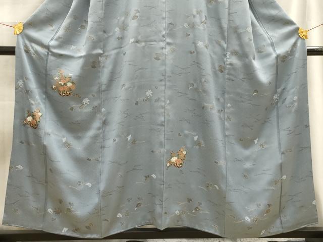 平和屋着物■色留訪問着 刺繍 花車文 金彩 正絹 逸品 AABE6390sx