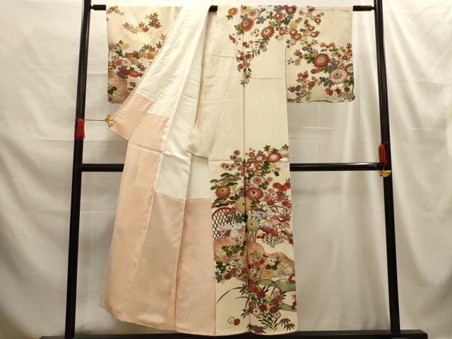 平和屋着物■訪問着 流水花籬文 金銀彩 正絹 逸品 AABE6412sx