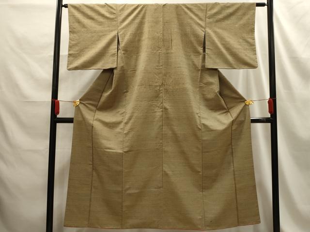 平和屋着物■上質な紬 横段文 正絹 逸品 AABE6582sx
