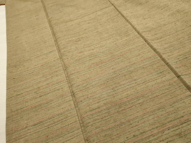 平和屋着物■上質な紬 横段文 正絹 逸品 AABE6582sx