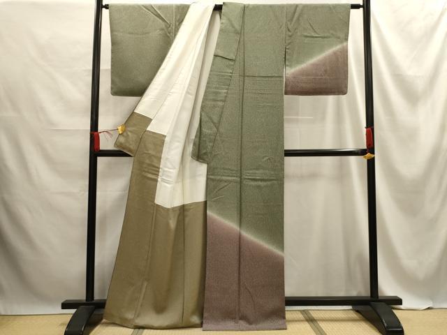 平和屋着物■訪問着 霞文 暈し染め 正絹 逸品 AABE6586sx