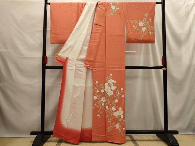 平和屋着物■訪問着 草花文 正絹 逸品 AABE6633sx