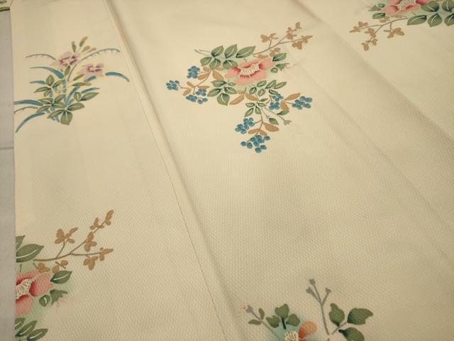 平和屋着物■上質な小紋 草花文 暈し染め 金彩 正絹 逸品 AABE6639sx