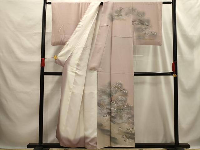 平和屋着物■訪問着 片輪車流水花文 暈し染め 金彩 正絹 逸品 AABE6644sx