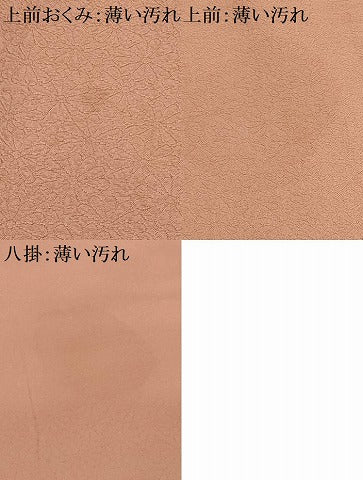 平和屋着物■上質な色無地 むじな菊地紋 珊瑚色 正絹 逸品 AABE6646sx