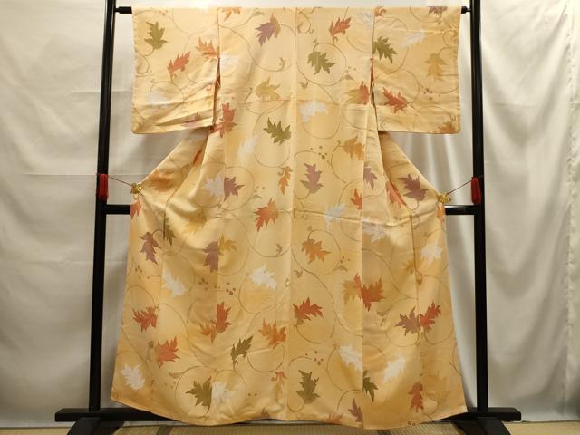 平和屋着物■上質な小紋 南天文 地紋起こし 暈し染め 正絹 逸品 AABE6660sx
