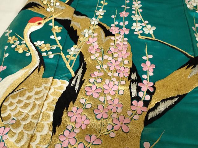 平和屋本店●色打掛 花嫁 婚礼 和装 神社挙式 結婚式 総刺繍 金銀糸 群れ鶴花文 逸品 AABE6747ou