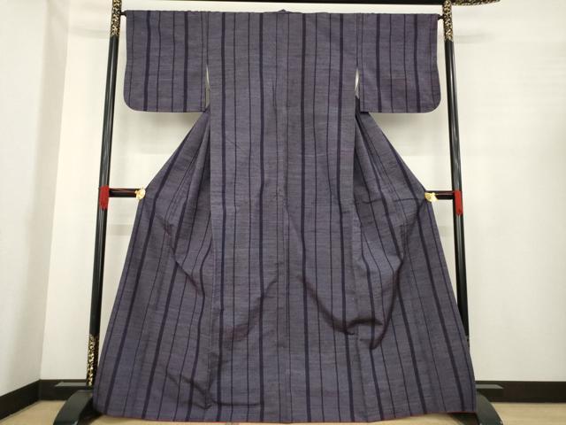 平和屋着物●上質な紬 間道 正絹 逸品 AABE6761ck