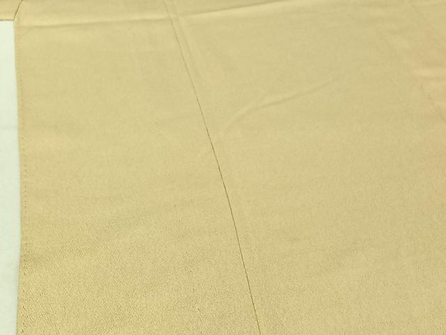 平和屋着物▽お召 単衣 鳥の子色 正絹 逸品 AABE6863jh