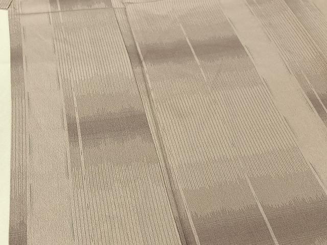 平和屋着物▽上質な紬 単衣 横段文 証紙付き 正絹 逸品 AABE6869jh