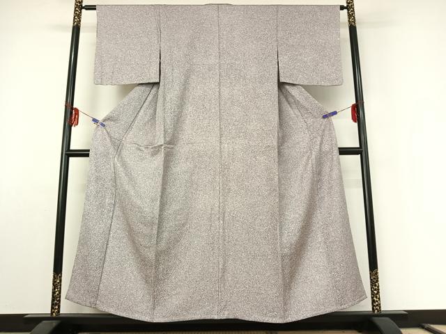 平和屋着物▽上質な小紋 単衣 霞文 正絹 逸品 AABE6877jh
