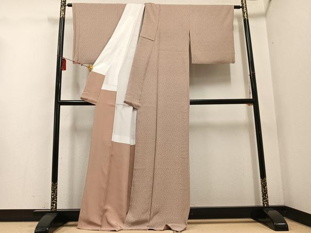 平和屋着物●上質な小紋 花唐草文 正絹 逸品 AABE6984ph