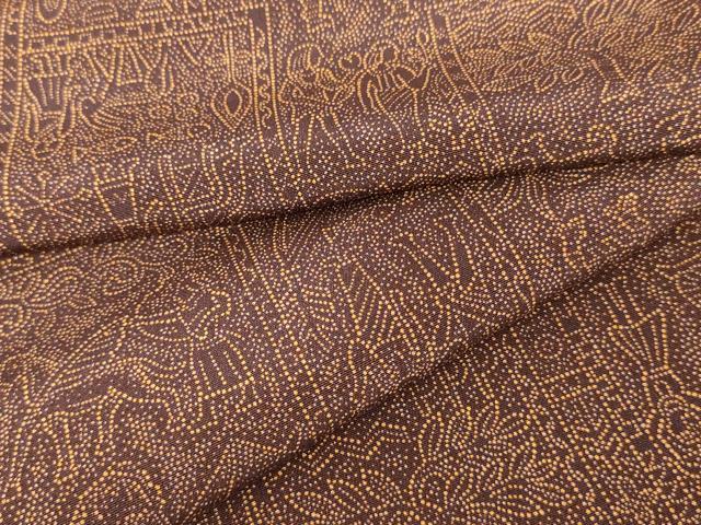 平和屋着物○上質な小紋 壁画文様 正絹 逸品 AABE7012cs