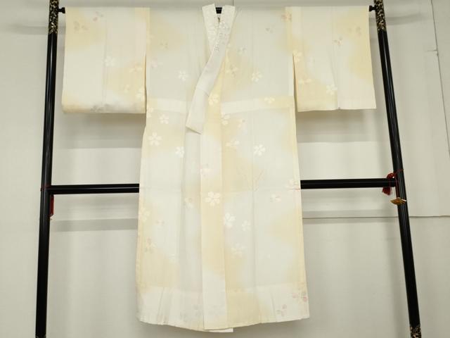平和屋着物●長襦袢　無双仕立て　市松花蔦草文　やまと誂製　半衿刺繍　正絹　逸品　未使用　AABH7105ck 平和屋着物○長襦袢 無双仕立て 市松花蔦草文 やまと誂製 半