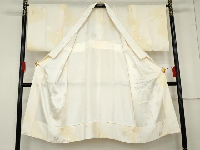 平和屋着物●長襦袢 無双仕立て 桜ろまん 暈し染め 半衿刺繍 正絹 逸品 AABE7075cs
