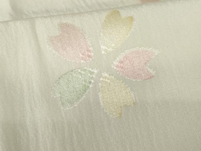 平和屋着物●長襦袢 無双仕立て 桜ろまん 暈し染め 半衿刺繍 正絹 逸品 AABE7075cs