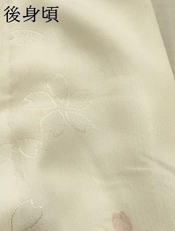 平和屋着物●長襦袢 無双仕立て 桜ろまん 暈し染め 半衿刺繍 正絹 逸品 AABE7075cs