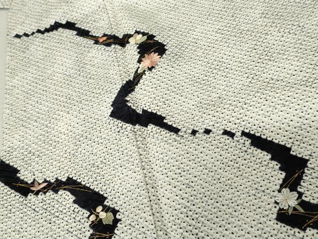 平和屋着物●本疋田絞り 訪問着 総絞り 刺繍 吹き寄せ花文 金糸 金彩 正絹 逸品 AABE7081cs