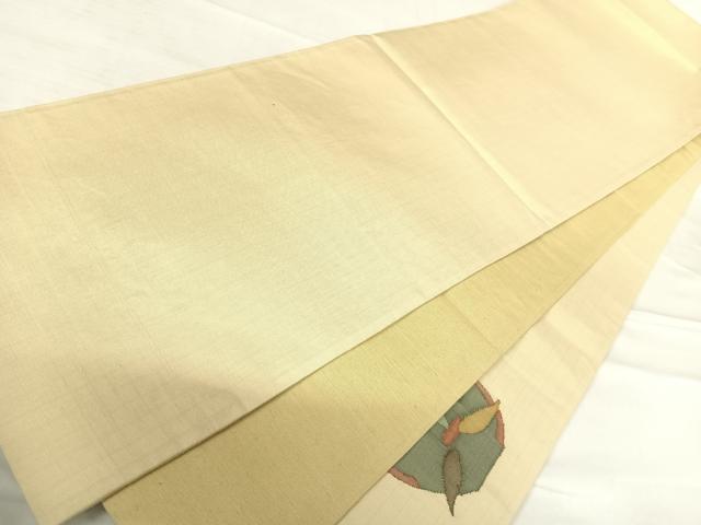 平和屋着物◎太鼓柄袋帯 花丸文 金糸 正絹 逸品 AABE7237yx