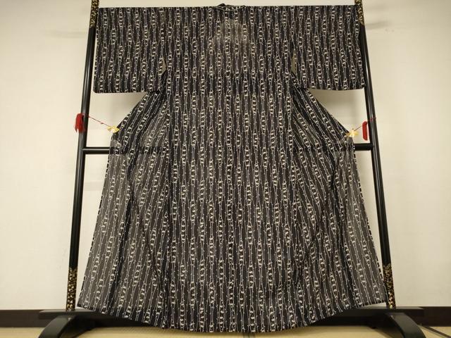 平和屋着物*夏物 小紋 絽 枝花文 正絹 逸品 AABE7486jd