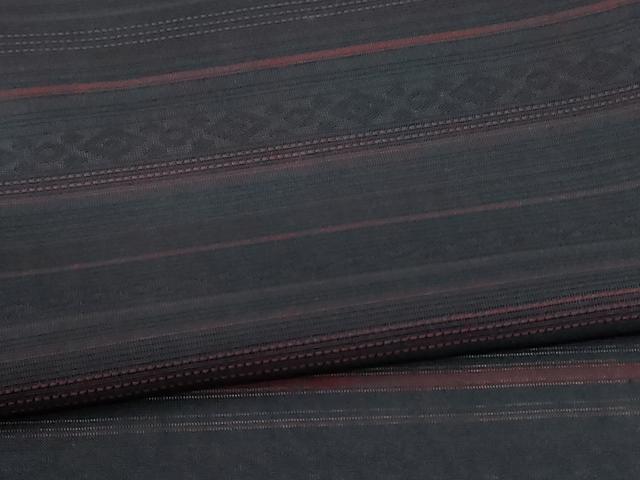 平和屋着物*夏物 小紋 紗 横段文 正絹 逸品 AABE7493jd