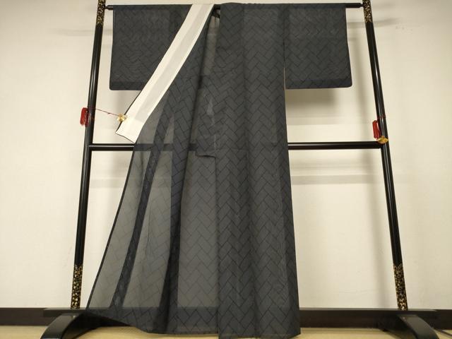 平和屋着物*夏物 本場大島紬 夏大島 檜垣文 正絹 逸品 AABE7497jd