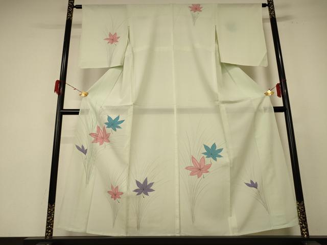 平和屋着物*夏物 訪問着 絽 楓文 正絹 逸品 AABE7505jd