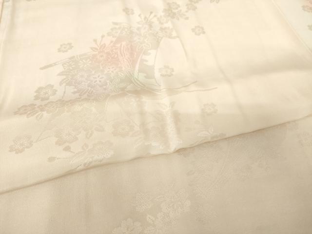 平和屋着物●振袖用長襦袢 無双仕立て 几帳花地紋 暈し染め 正絹 逸品 AABE7759ck