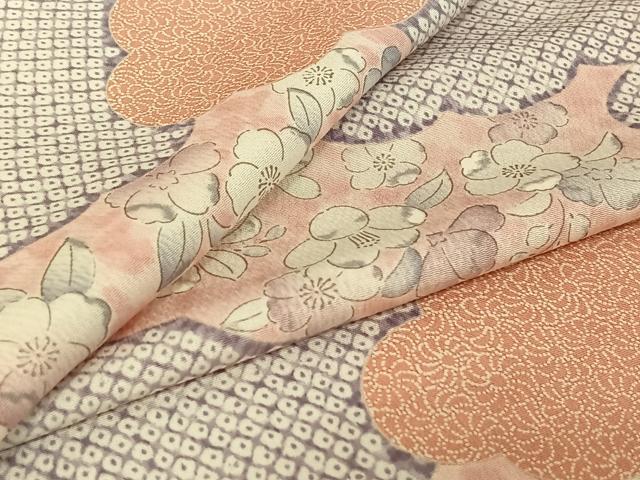 平和屋着物▽小紋　単衣　辻が花　洗える着物　AABE8077jh 平和屋着物▽小紋 単衣 辻が花 洗える着物 AABE8077jh