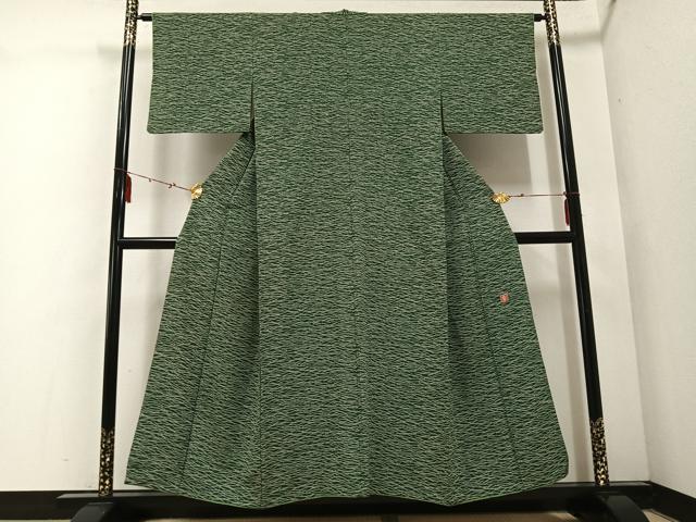 平和屋着物●ファッションデザイナー 花井幸子 小紋 芝文 正絹 逸品 AABE8090ph